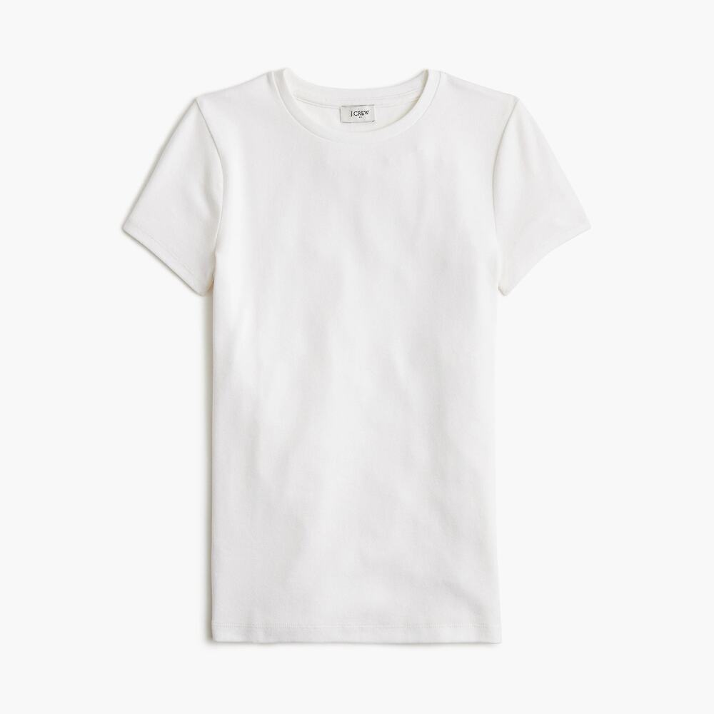 NWT J.Crew Factory Short-Sleeve Slim-Fit Everyday Tee In White Size Medium